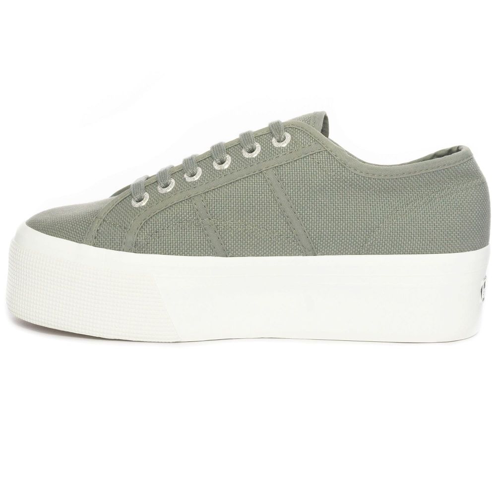 Superga 2790 Platform Grey Platform Sneakers - Women's USA | US7530735